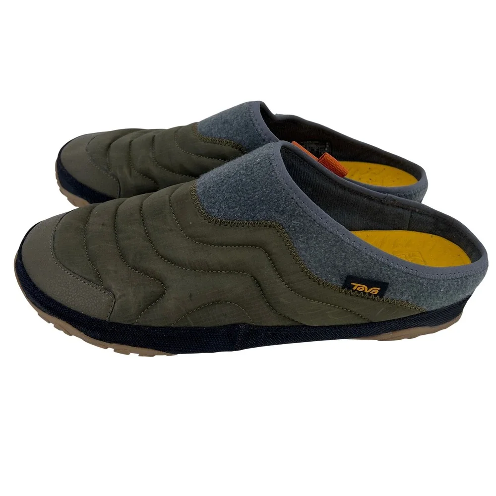 Teva ReEmber Slip On Shoes Mens 12 Green Quilted